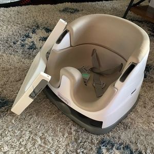 Ingenuity Baby Base 2-in-1 Booster Feeding and Floor Seat with Self-Storing Tray